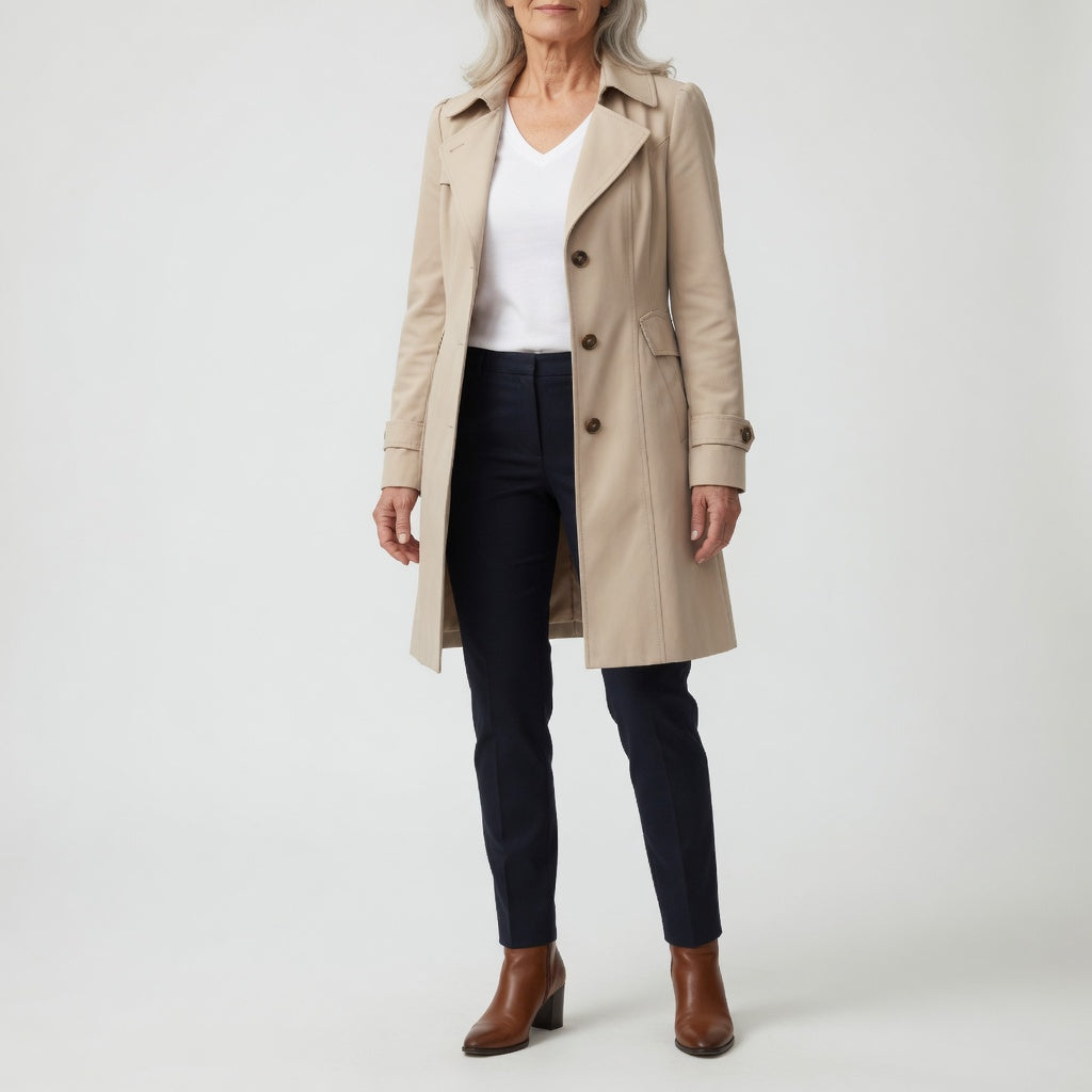 Matheline™ — Tailored Trench Coat with Timeless Parisian Elegance