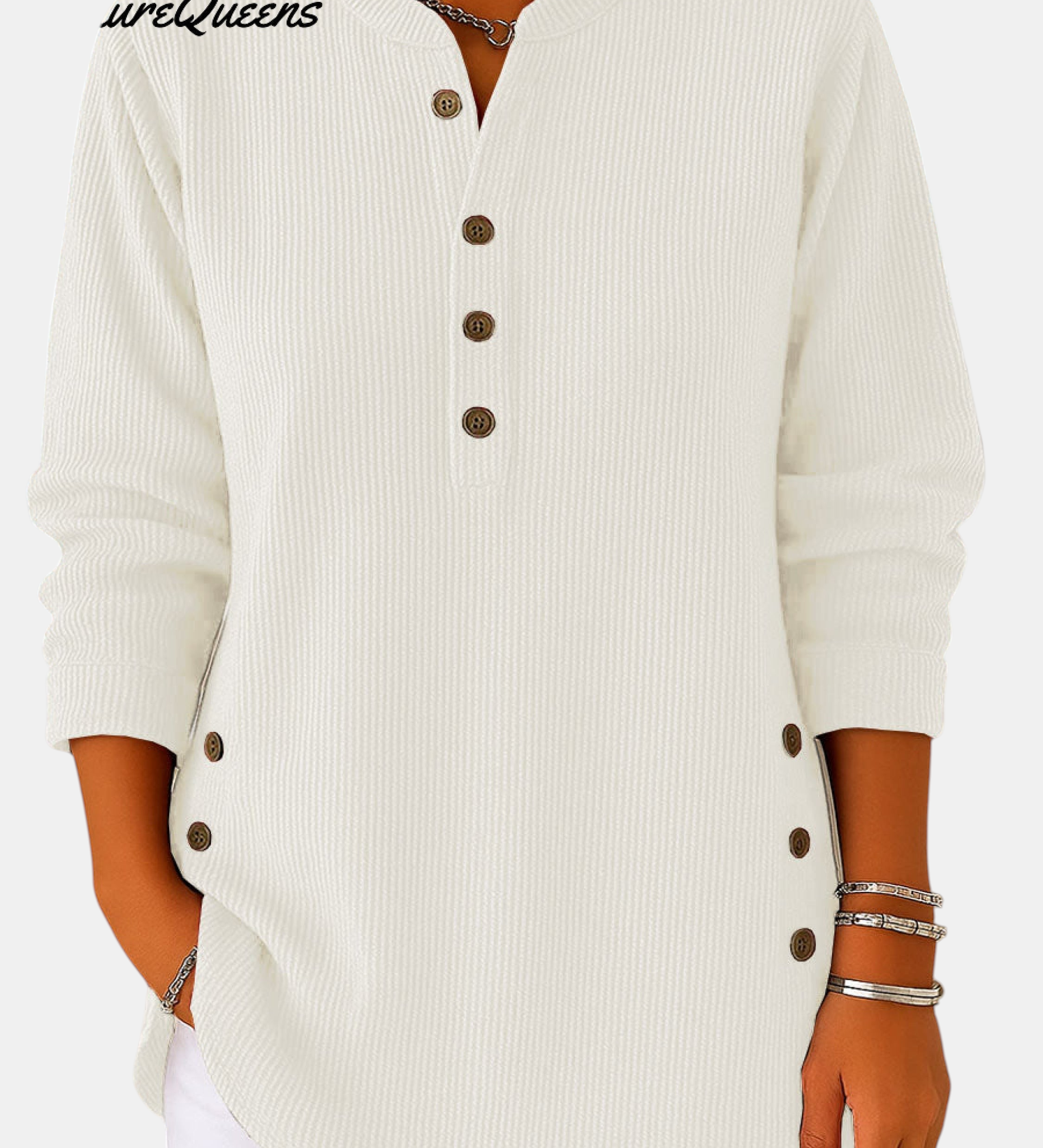 Sandrine™ — Fluid Tunic with Elegant Buttons for Casual Wear