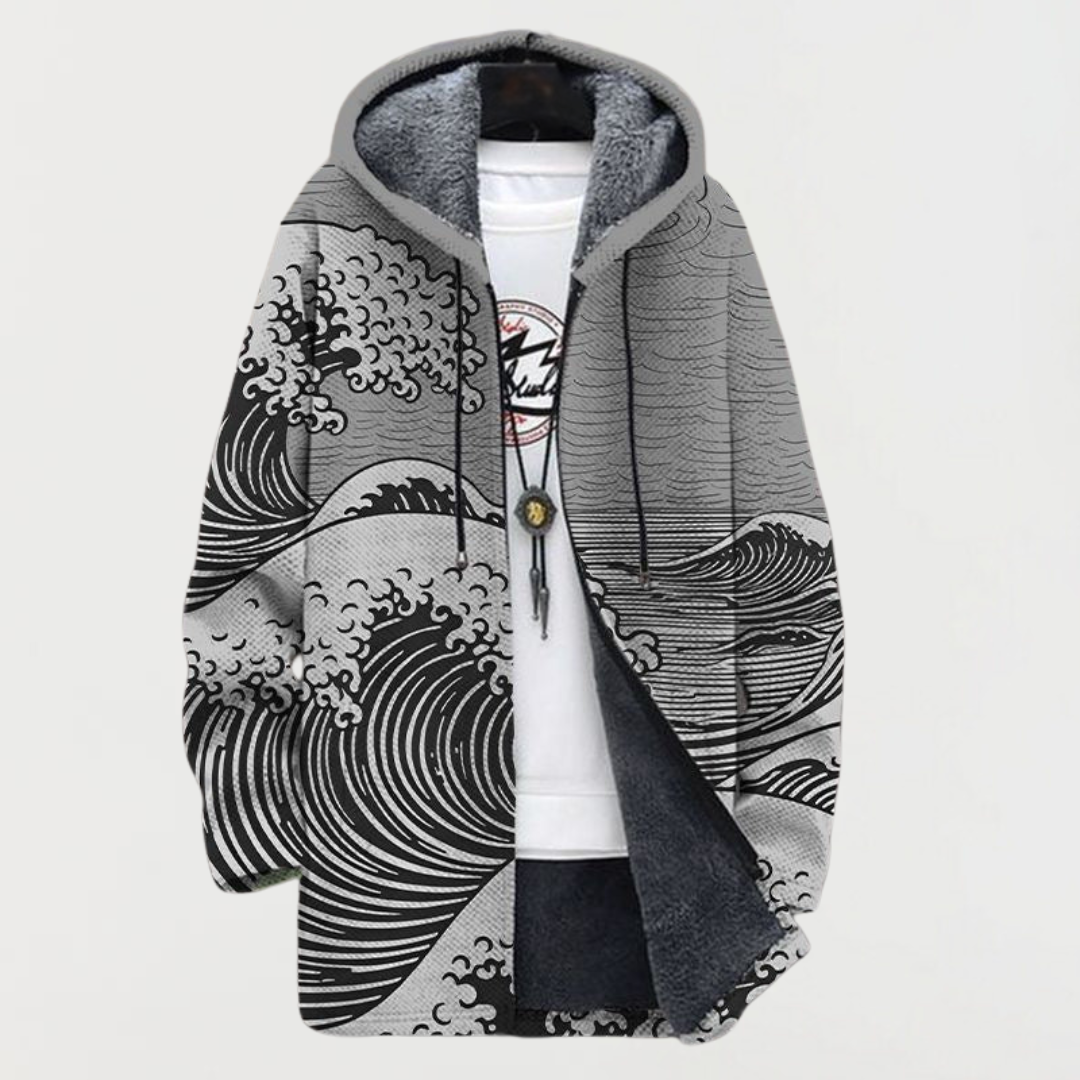 Daphne | Ocean Wave Artistic Cardigan