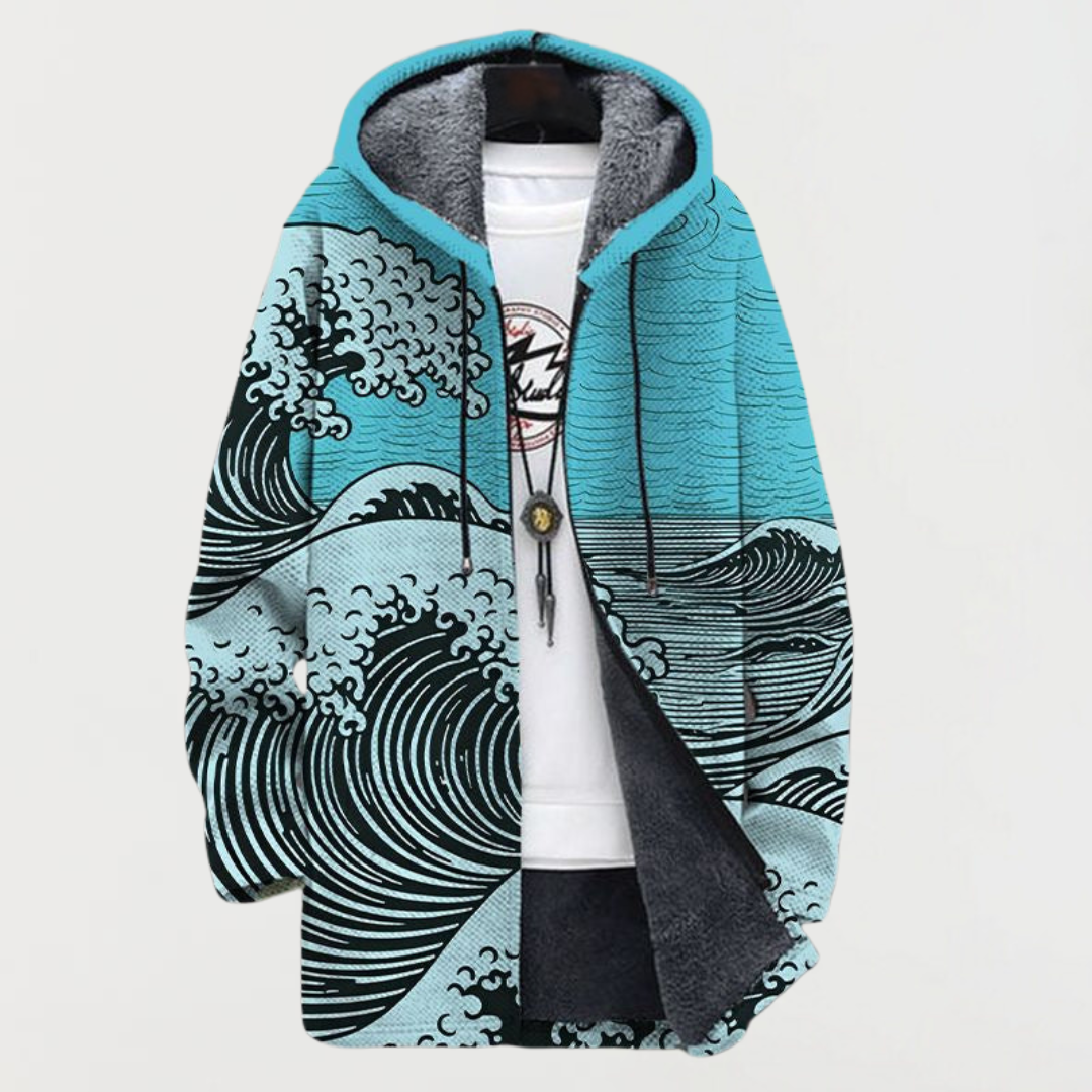 Daphne | Ocean Wave Artistic Cardigan