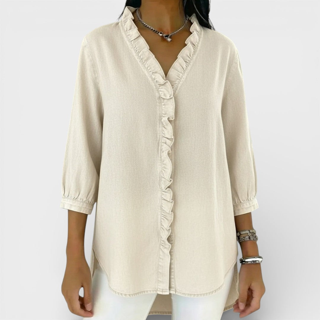 Elena™ | Elegant Blouse with Ruffles