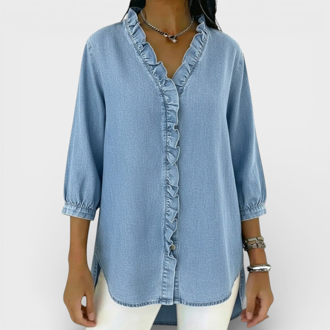 Elena™ | Elegant Blouse with Ruffles