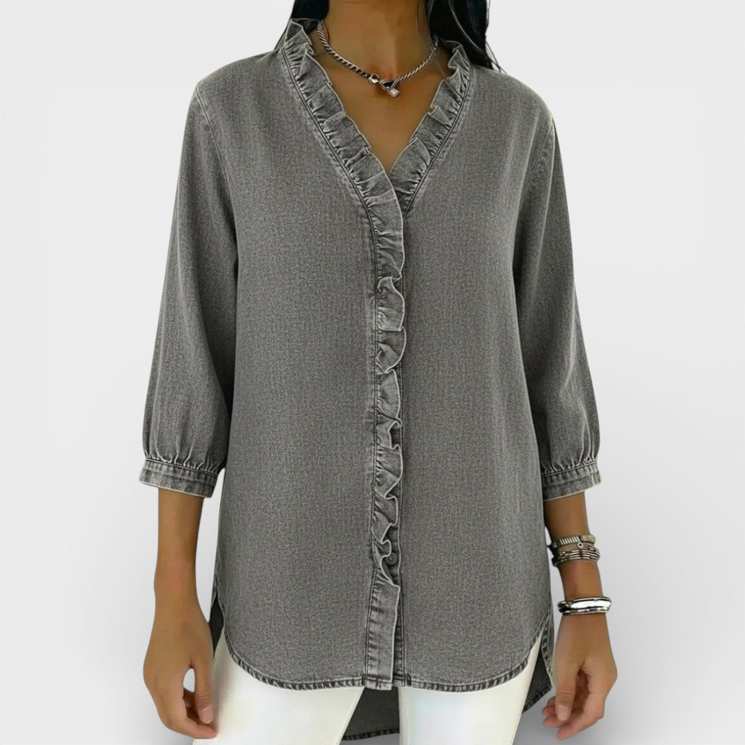 Elena™ | Elegant Blouse with Ruffles