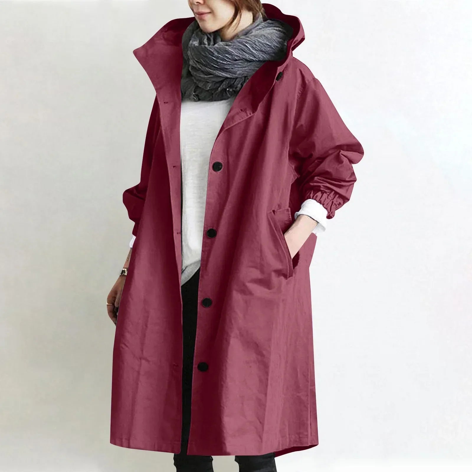 Constance | Hooded Longline Trench Coat