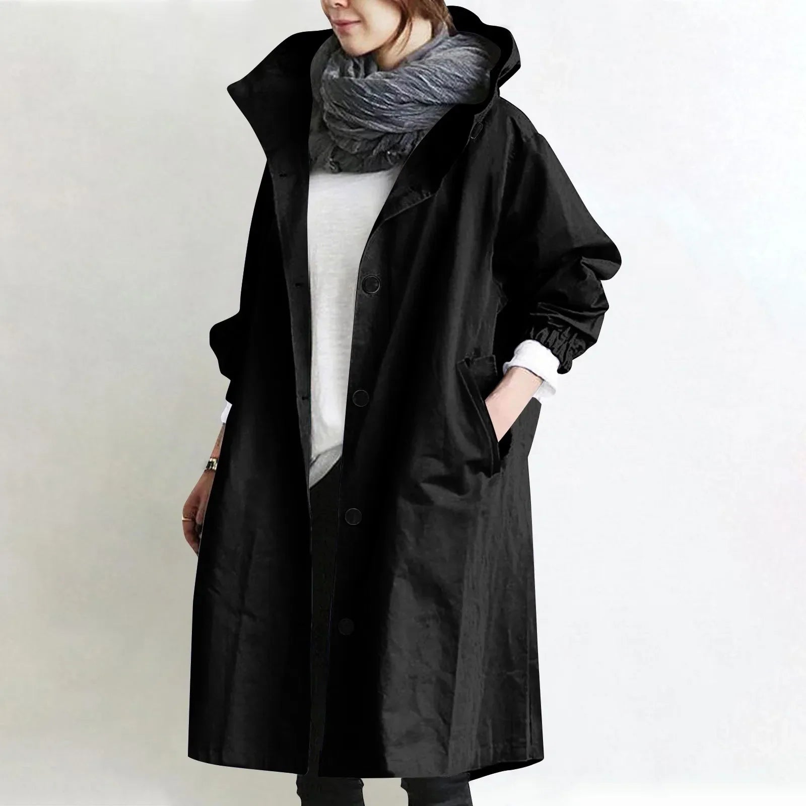 Constance | Hooded Longline Trench Coat