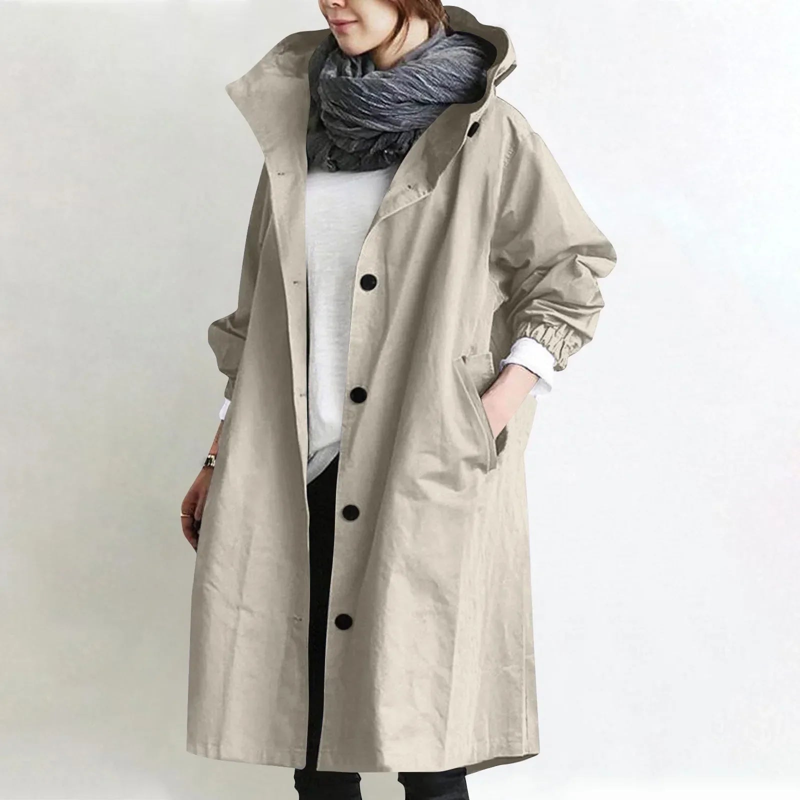 Constance | Hooded Longline Trench Coat