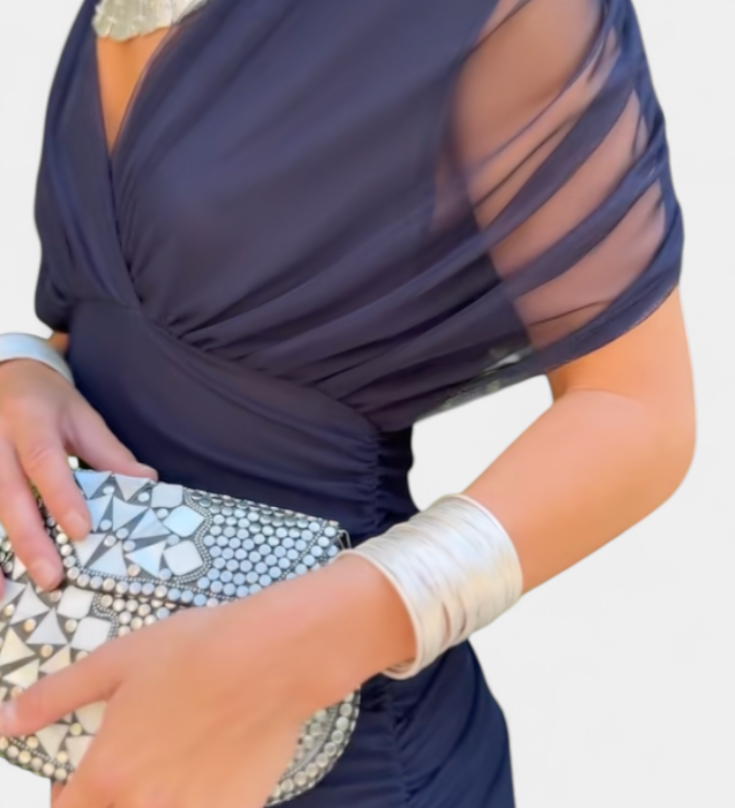 Herminia™ | Elegant dress with V-neck