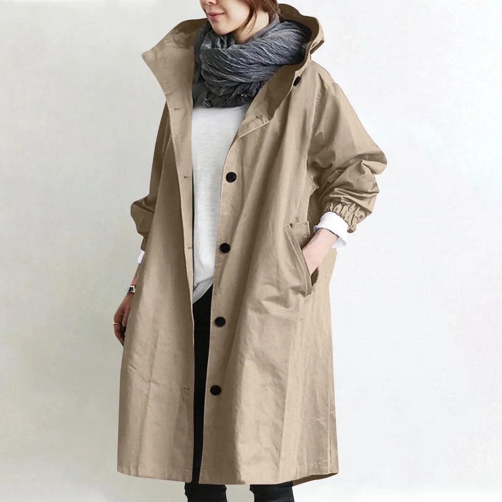 Constance | Hooded Longline Trench Coat