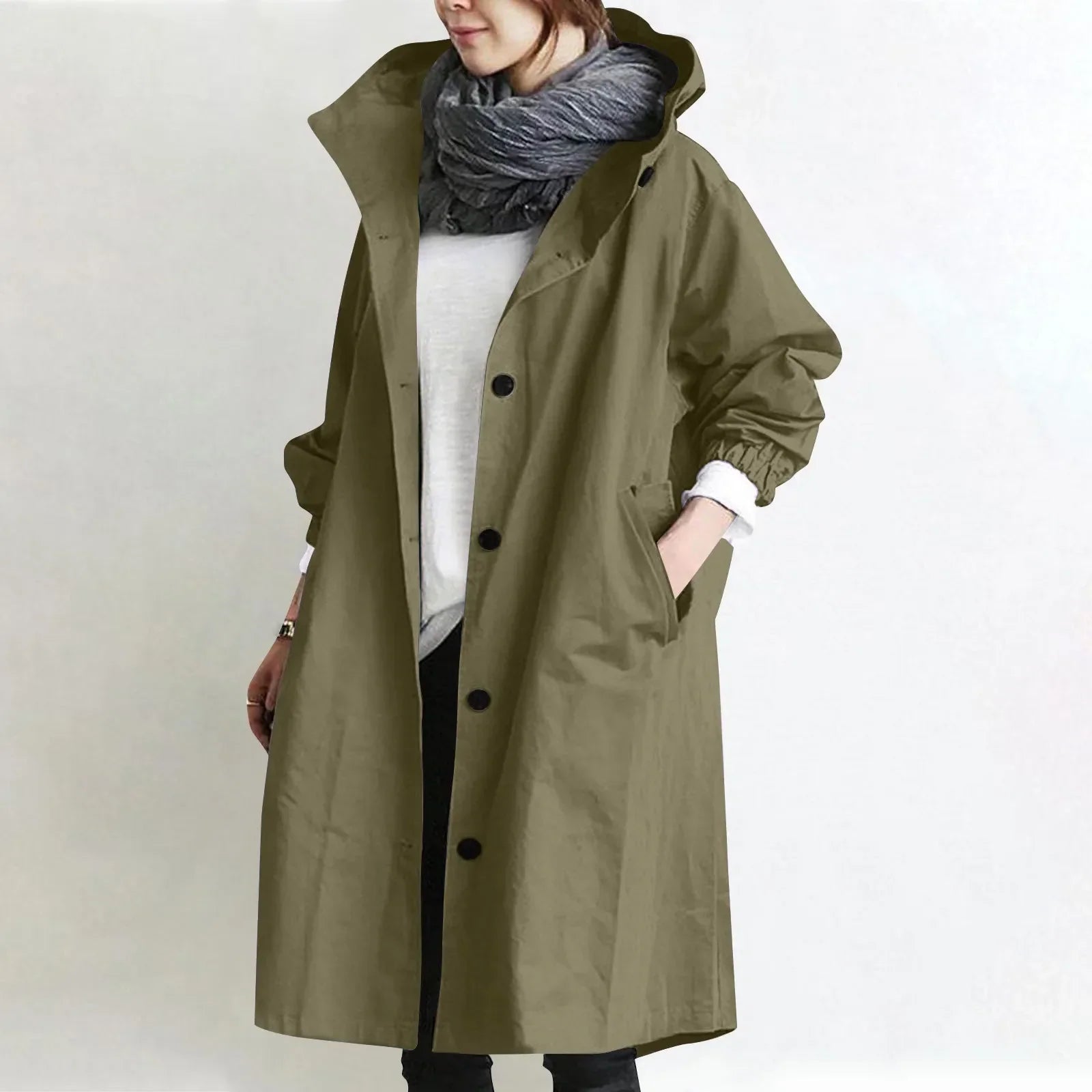 Constance | Hooded Longline Trench Coat