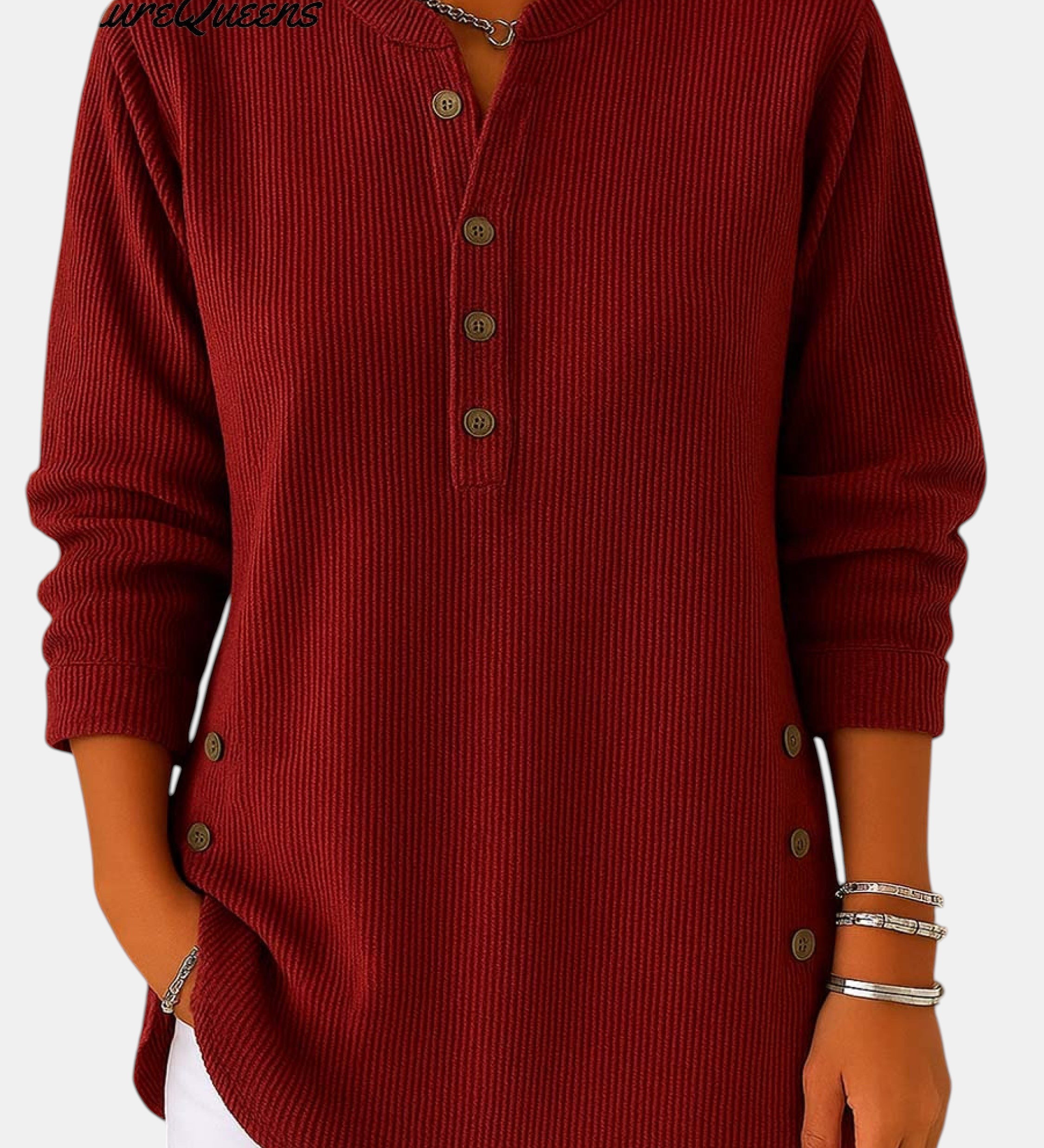Sandrine™ — Fluid Tunic with Elegant Buttons for Casual Wear