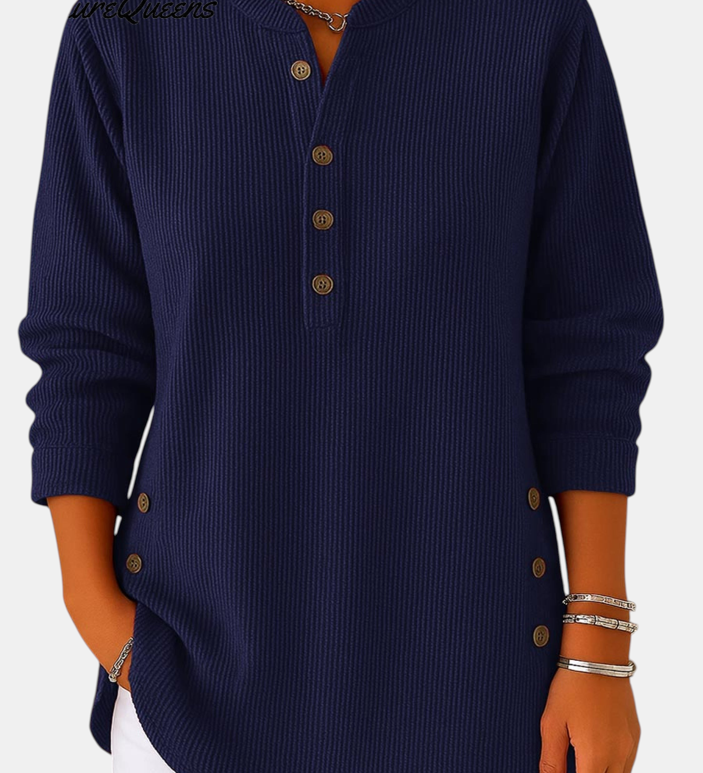Sandrine™ — Fluid Tunic with Elegant Buttons for Casual Wear